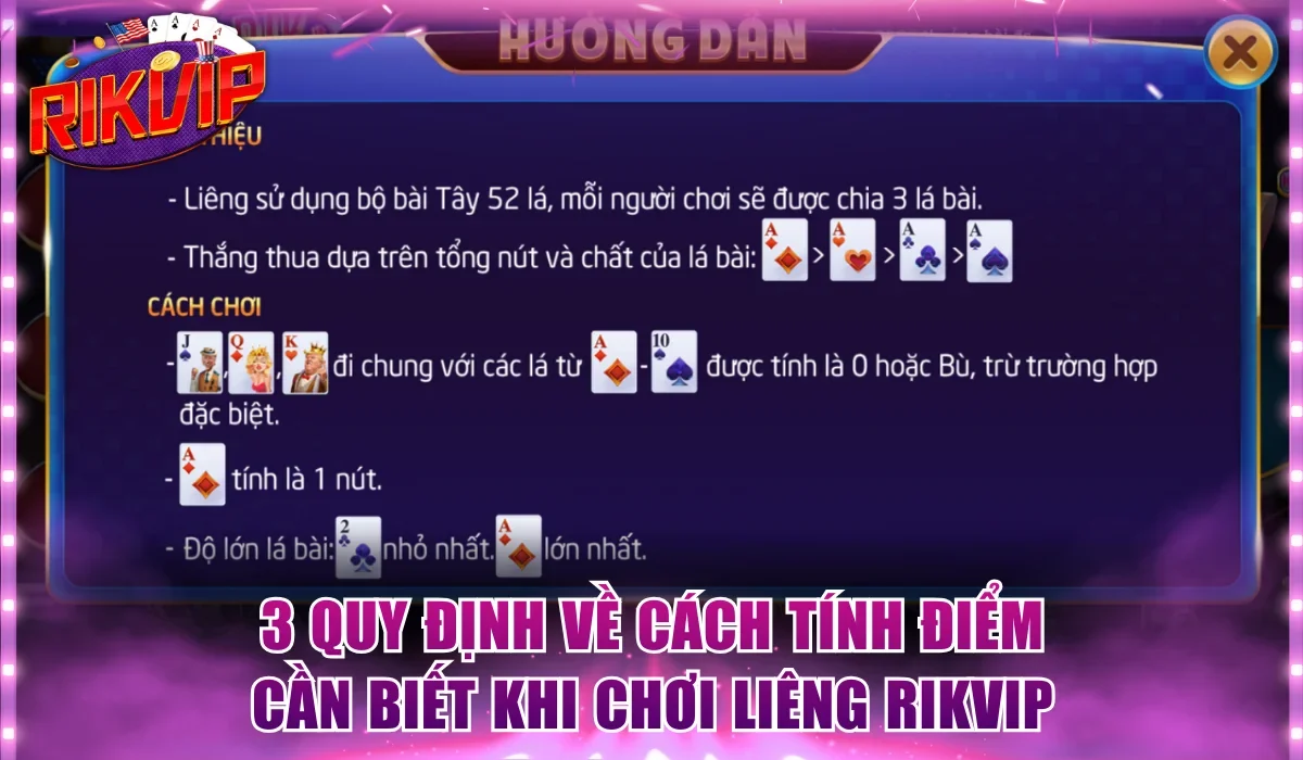 3 quy định về cách tính điểm cần biết khi chơi liêng Rikvip