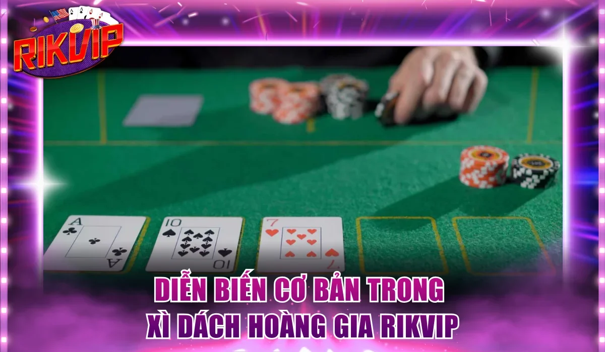 Diễn biến cơ bản trong Xì Dách Hoàng Gia Rikvip