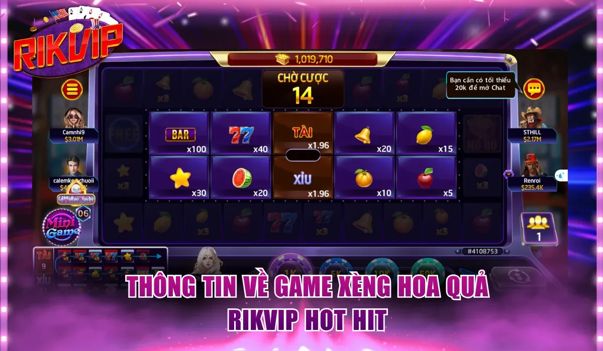 Thông tin về game xèng hoa quả Rikvip hot hit