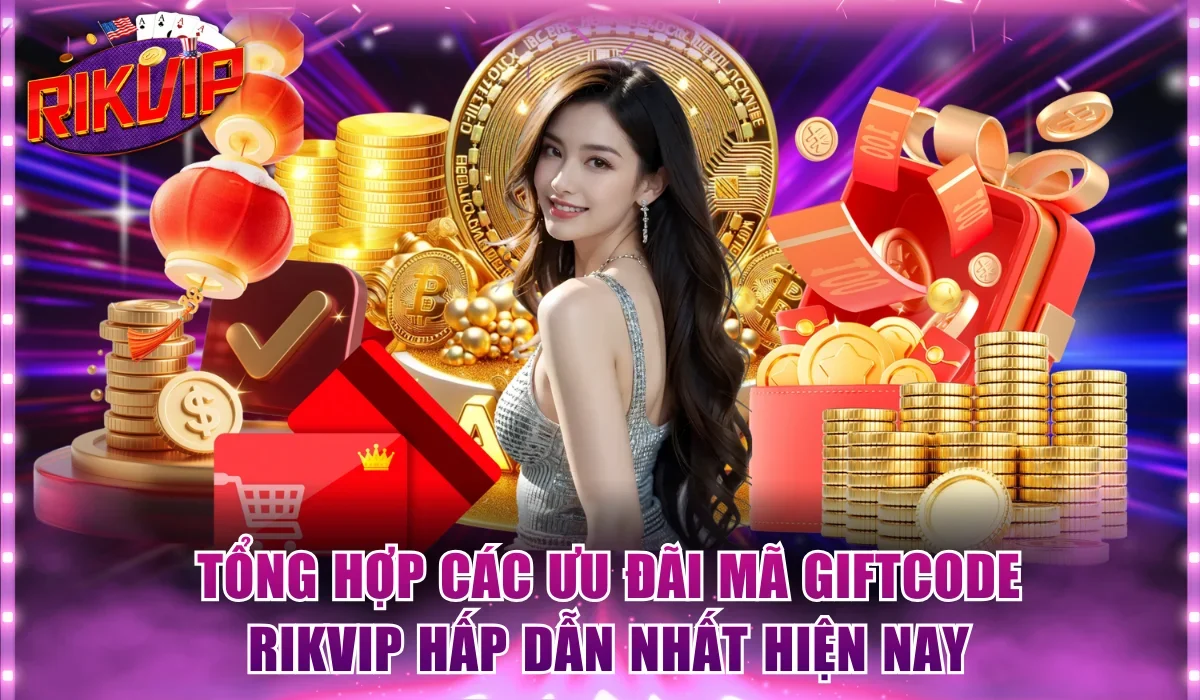 Tổng hợp các ưu đãi mã giftcode Rikvip hấp dẫn nhất hiện nay